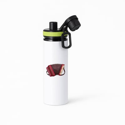 Hacebo® - Accordeon waterfles met draaidop groen - Muziek - Muziekanten - Instrument - snaarinstrument - muzikanten - water fles - 850ML