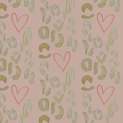 Behang Leopard Lover vintage roze