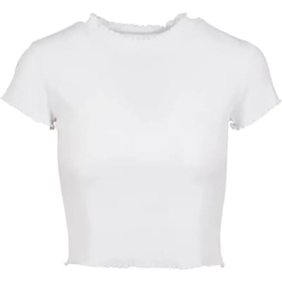 Urban Classics - Cropped Rib Crop top - XS - Wit