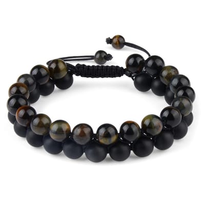Sorprese armband - Nature - bruin/zwart - armband heren - armband dames - unisex - verstelbaar - cadeau - Model D