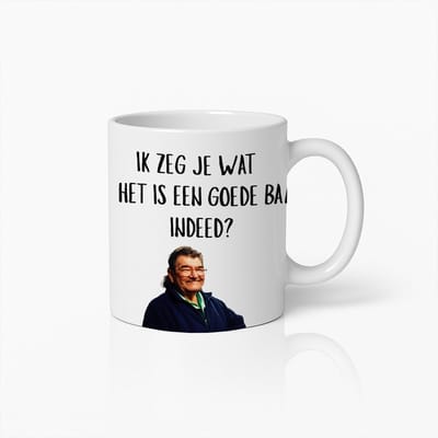 330ml Grappige Nederlandse Tekst Mok met Foto van Man – Uniek Cadeau voor Humor- en Koffieliefhebbers