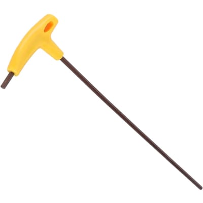 Clé Allen Acier Alliage Tête Plate Forme T Grande Torsion Portable Clé Béquille Hexagonale 5mm yellow