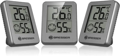 Set van 3 Thermometers en Hygrometer voor Binnenruimtes - Digitale Kamertemperatuur en Luchtvochtigheid Controle met Indicator