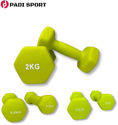 Padisport Dumbells Groen 0.5 En 1 En 2 Kg - Gewichten Set Halters - Gewichten Set - Gewichten Set Dumbbell - Dumbells Set - Dumbbells - Halters - Dumbell - Fitness Gewichten - Gewichten - Dumbellset - Gewichtjes Set - Sport Gewichten Voor Thuis