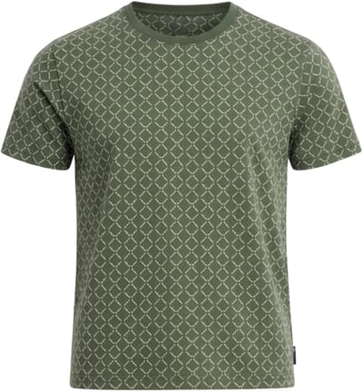 OMBRE T-shirt - Regular Fit - Katoen - Korte Mouw Olijfgroen S