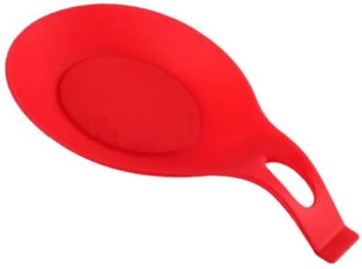 Waledano® Siliconen Lepel Houder - Hittebestendig - Keuken Gerei Houder - Lepel Mat - Siliconen Isolatie Lepelsteun - Rood