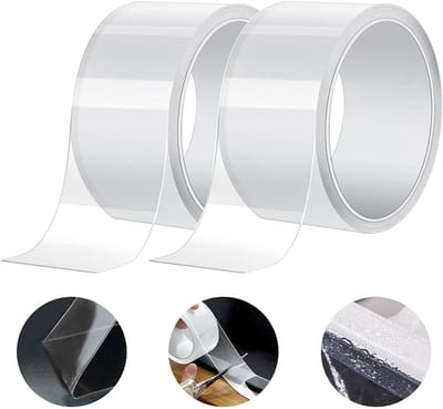 3m × 5cm PVC keukenhoeklijn waterdichte strip, acryl muurkitstrip, zelfklevende afdichtingstape voor keuken en badkamer (2 stuks, transparant) - Cyslmuk®