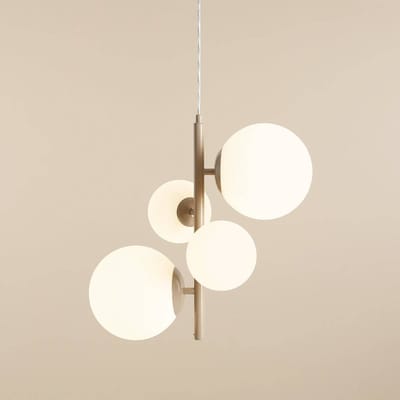 ALDEX Hanglamp Joel, beige/wit, 4-lamps