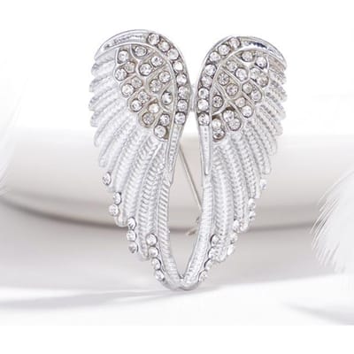 Creatieve Vintage Vleugels Kristallen Broche Speld Voor Vrouwen Mannen Mode Trendy Metalen Speldjes Unisex Casual Feest Banket Broches Sieraden