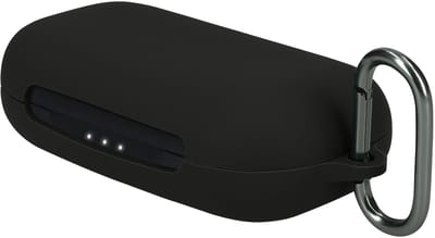 kwmobile cover voor oordopjes case - geschikt voor Anker AeroFit 2 Pro - Trendy beschermhoes draadloze oordopjes in zwart