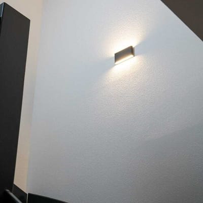 HOFTRONIC - Dallas XL LED Wandlamp up & down light - Zwart - IP54 voor binnen en buiten - 3000K warm wit licht - tweezijdig - Buitenlamp - LED Tuinverlichting