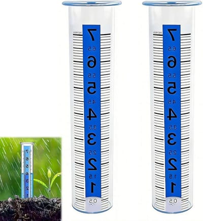 Regenmeter buis - Tuinmeter - Regenval meten - Lichtgevend voor nacht - 7 inch schaal - Transparant