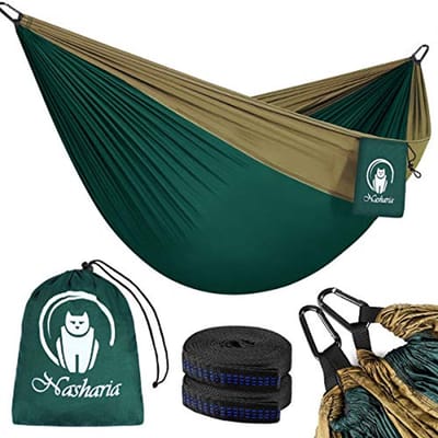 Hangmat voor 2 personen - Ultralichte, ademende buitenhangmat met draagkracht van 300 kg - Perfect voor camping, tuin en strand