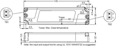 Mean Well PLM-25-500 LED-driver Constante stroomsterkte 25 W 0.5 A 30 - 50 V/DC Geschikt voor meubels, Overbelastingsbe