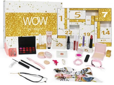 Dailygoods - Makeup Adventskalender 2025, Kerstmis 24 dagen aftelkalender Make-up cadeauset, Kerstmis individuele geschenkdoos Kalender voor vrouwen Complete set (A)