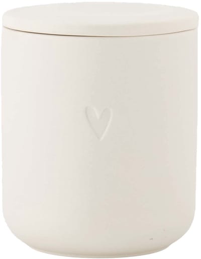 Zusss Geurkaars Keramiek Hartje Keramiek / Paraffine Off White