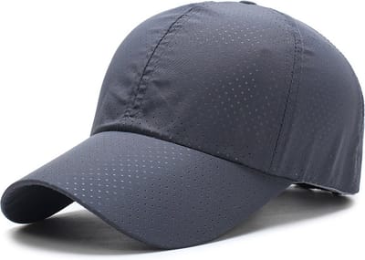 Hikr® Sport Cap - Outdoor Pet - Koelpet - Ademend - Lichtgewicht - Running cap & hardloop pet - Sportieve Pet - Sports Cap - Wandelen & Fietsen - Grijs L/XL