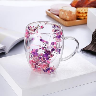 Dailygoods- Cappuccino Glazen Dubbelwandig 350ml - Koffieglazen - Latte Macchiato Glazen - Thermoglazen - Theeglazen - Hittebestendig Borosilicaatglas - Theeglas