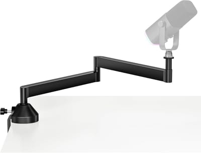Laag Profiel Microfoon Arm Boom Standaard met Schokbevestiging en Adapter