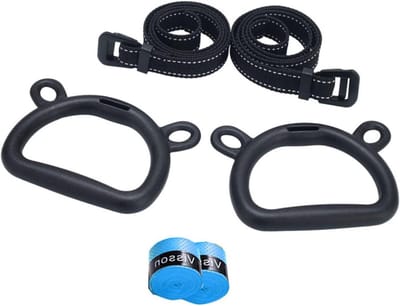 Fitnessringen - Gymnastiek Ringen - Kracht Training - Stevige Constructie - 13.5 cm - Blauw
