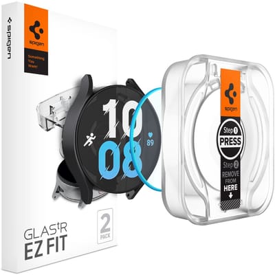 Spigen Glass Protector - Geschikt Voor Samsung Watch6 40mm - Met Montage Frame - Op Maat Gemaakt - Optimale protectie tegen krassen en vlekken - 2-pack