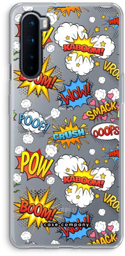 Case Company® - Hoesje geschikt voor OnePlus Nord hoesje - Pow Smack - Soft Cover Telefoonhoesje - Bescherming aan alle Kanten en Schermrand