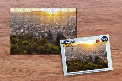 Puzzel Frankrijk - Marseille - Zonsondergang - Legpuzzel - Puzzel 500 stukjes