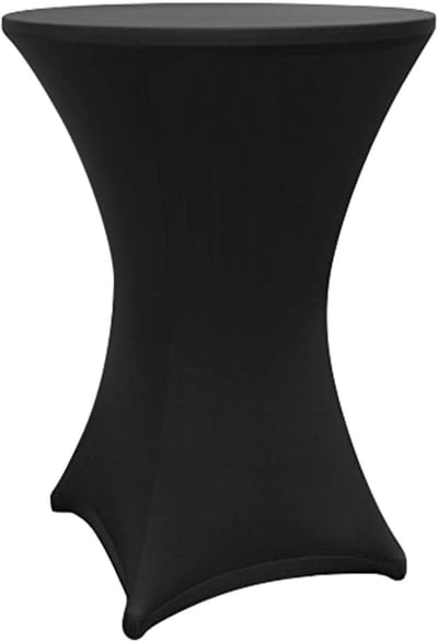 Statafelhoezen - Tafelhoes Bistrotafelhoes - Evenementen Aankleden - Sneldrogend Materiaal - 80-85 cm - Zwart
