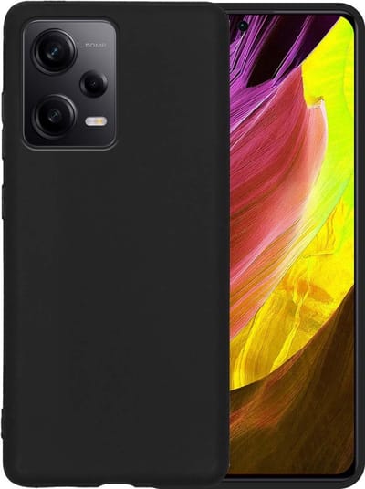 Hoesje - Geschikt voor Xiaomi Redmi Note 12 Pro - Sterk & Shockproof - Hoes Cover - Siliconen Case - Telefoonhoesjes - Zwart