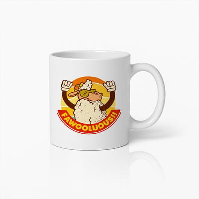 Fawooluous Schaap Mok 330ml – Grappige Dieren Koffiebeker met Stoer Schaap Ontwerp – Perfect Cadeau voor Dierenliefhebbers & Humor Fans