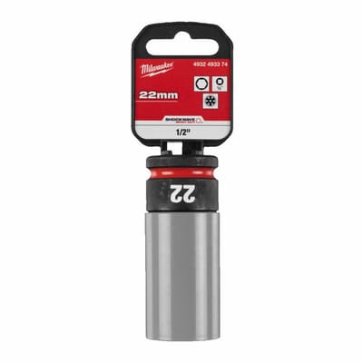 Milwaukee SHOCKWAVE™ - Udaroudop - 22mm - Aluminium Velgen - 1/2" Vierkant