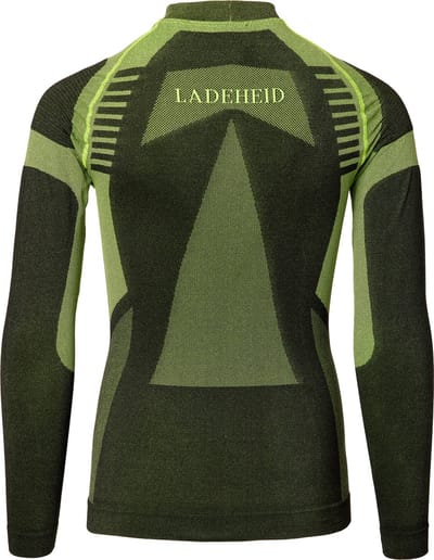 Ladeheid Kinderen Thermoshirt - Thermo ondergoed – Jongen - Meisje - Thermokleding - Longsleeve – LA-SS-Thermo-Shirt-Men - Zwart/Groen - 134-140