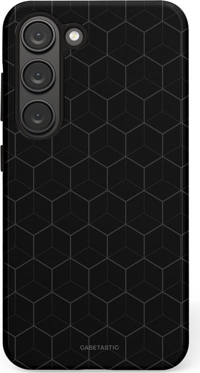 Casetastic Hoesje Geschikt voor Samsung S23 - Stijlvolle Beschermende Duo-layer Case - Hexago