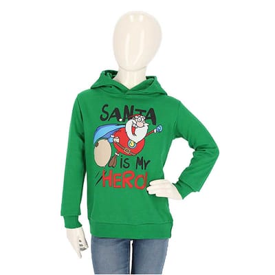 Kerst Hoodie kinderen - Groen - Maat 92/98 - kersttrui jongens - kersttrui meisjes - kerst trui kinderen - kersttrui kinderen