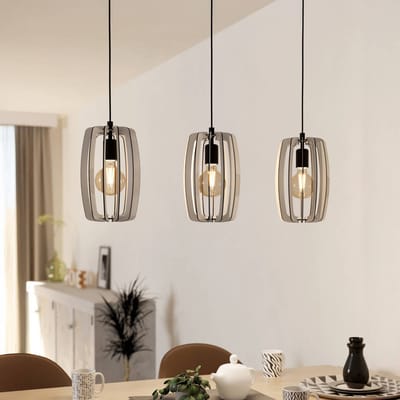 EGLO Bajazzara Hanglamp - E27 - 89 cm - Zwart|Grijs