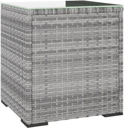 Bijzettafel Vierkant Polywood en Gehard Glas voor Woonkamer