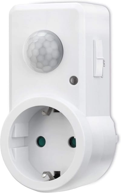Infrarood Bewegingsmelder voor Stopcontact met LED - 120° Scans, IP20 Schemeringssensor