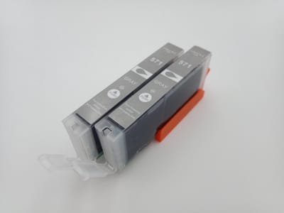 KATRIZ® huismerk inkt voor|Canon CLI-571GY XL(transparent)|11ml | ( 2stuks) - Met chip
