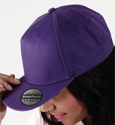 Snapback rapper baseballcap / pet - 5 panel - volwassenen - paars - one size - petten