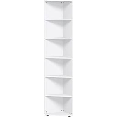 PALENQUE hoek boekenkast, 6 OH, B 400 x D 400 x H 2160 mm, wit