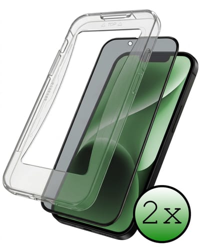 Screenprotector - 2 Stuks Geschikt voor Apple iPhone 14 - Met Installatie Kit - Privacy Filter - Beschermglas - Flexibel Glas - Tempered Glass - Screen Protector