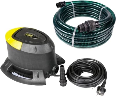 DAB Eurocover + Afvoerslang 7 meter - Dompelpomp - Vlakzuigpomp - Vlakzuiger - Startklaar Pakket - 6500 l/u