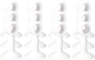 Deurstopper - Muur beschermer - Stil wonen - Zachte demping - 12 stuks - Wit