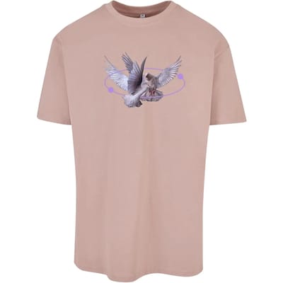 Mister Tee - Vive la Liberte Oversize Heren T-shirt - XS - Roze
