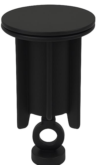 Waterval Metaalstop Waste Plug Universeel – Plugstop badkamer - Afvoerplug voor wastafel en bidet - Zwart 40mm