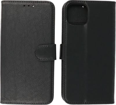 iPhone 13 Mini Hoesje - Book Case Telefoonhoesje - Kaarthouder Portemonnee Hoesje - Wallet Case - Zwart