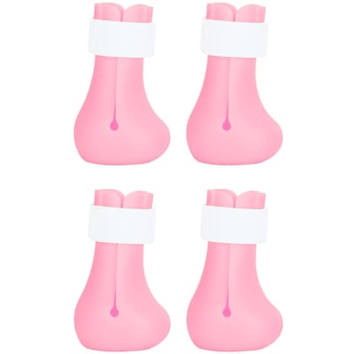 4 stuks Kraswerende Kattenpootjes   Siliconen Huisdier AntiKrab Klauw Schoenen Laarsjes Cover(Muntgroen )