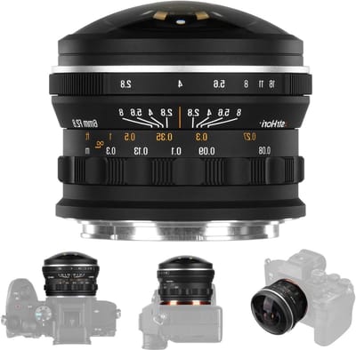 6mm F2.8 Full Frame Circular Fisheye Lens - Ultra Wide Angle 220° Creatieve Lens met Handmatige Focus voor Fotografie en Video voor E-/L/RF-/Z Mount (E-Mount)