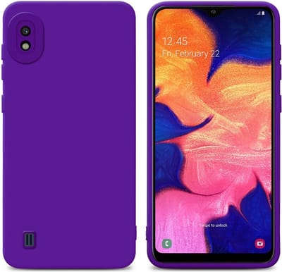 Cadorabo Hoesje geschikt voor Samsung Galaxy A10 in FLUID DONKER PAARS - Beschermhoes gemaakt van flexibel TPU silicone Cover Fluid Case