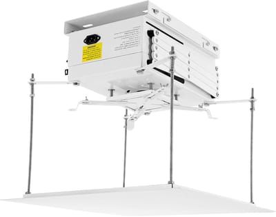 Projector Lift - Projectorhouder Plafond - Presentaties Geven - Gemotoriseerd met Afstandsbediening - 1 meter Slag - Wit